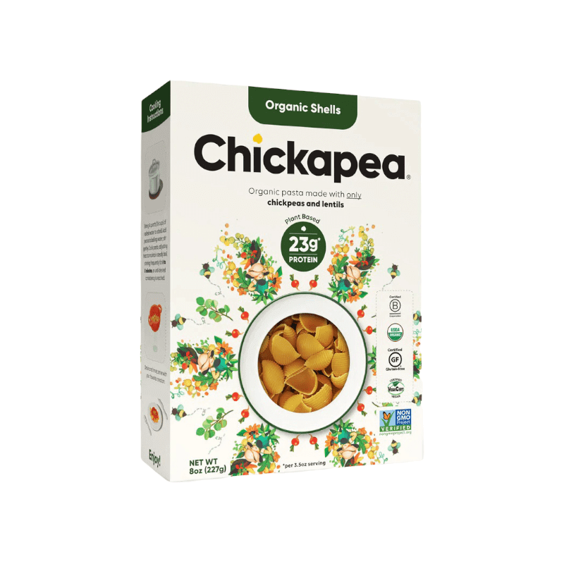 Chickapea Organic Shells Chickpeas and Lentils