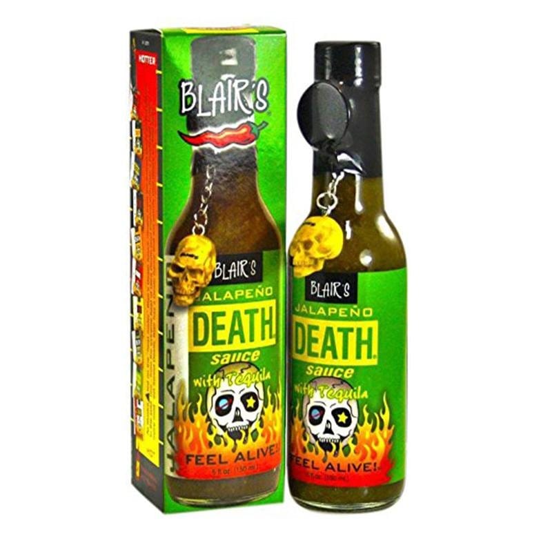 Hot Sauce - Blair's Jalapeño Death Sauce With Tequila And With Skull Key Chain