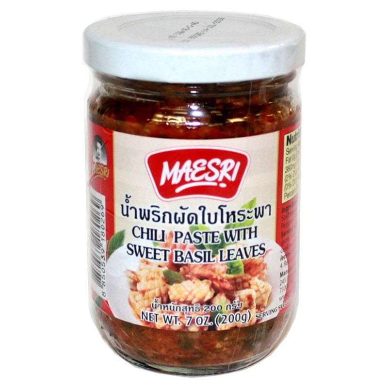 Maesri Chili Paste With Sweet Basil Leaves